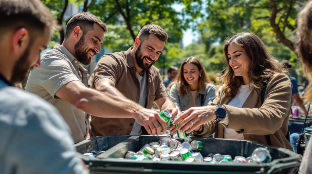 Recyclage des canettes en aluminium